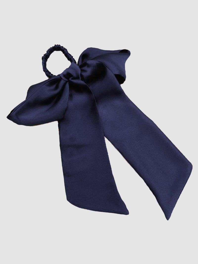 [أزرقغامق] SilkSilky-SA 19Momme الحرير الخالص Scrunchie 002
