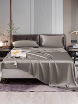 [رمادي] SilkSilky-SA 22Momme الحرير الخالص Bedding Set 001