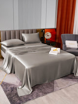[رمادي] SilkSilky-SA 22Momme الحرير الخالص Bedding Set 004