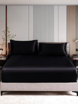 [أسود] SilkSilky-SA 22Momme الحرير الخالص Bedding Set 001