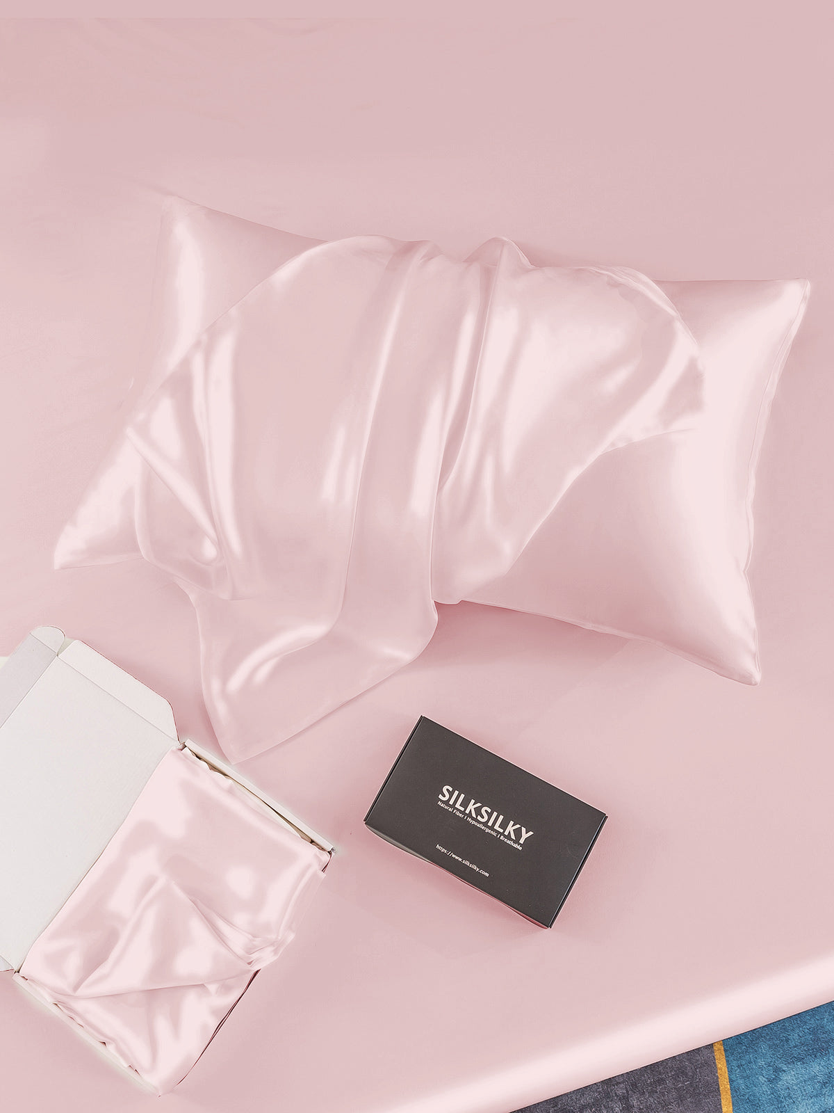 [لونالقرنفل] SilkSilky-SA 22Momme الحرير الخالص Pillowcase 003