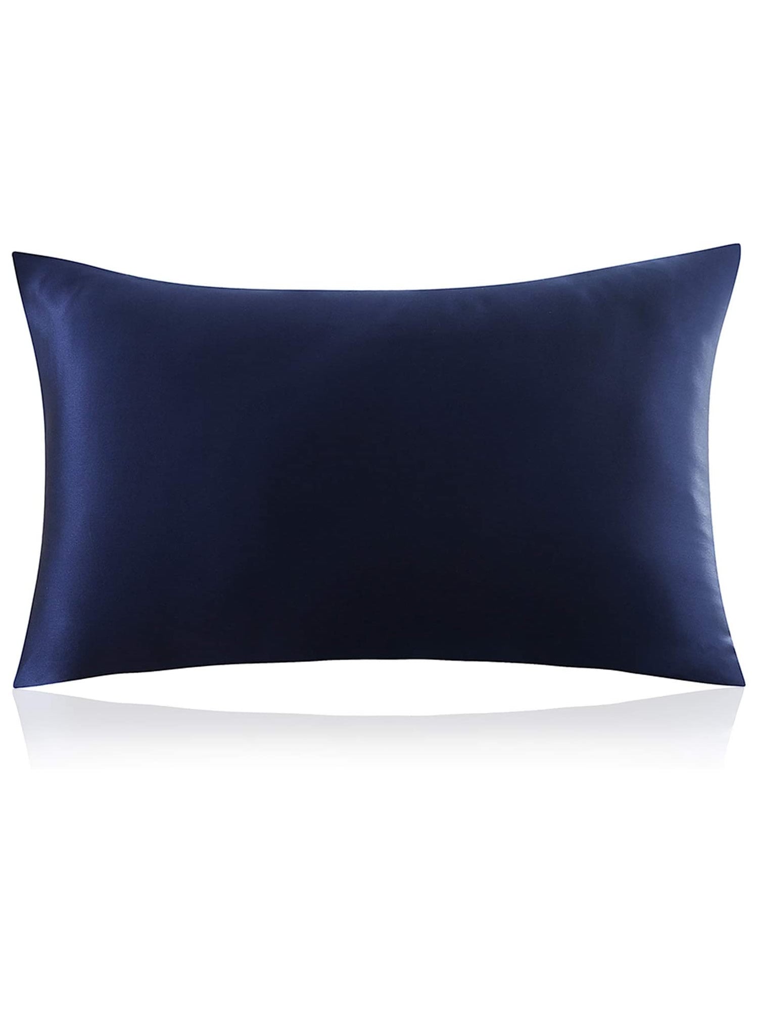 [أزرق غامق] SilkSilky-SA 22Momme الحرير الخالص Pillowcase Set 003