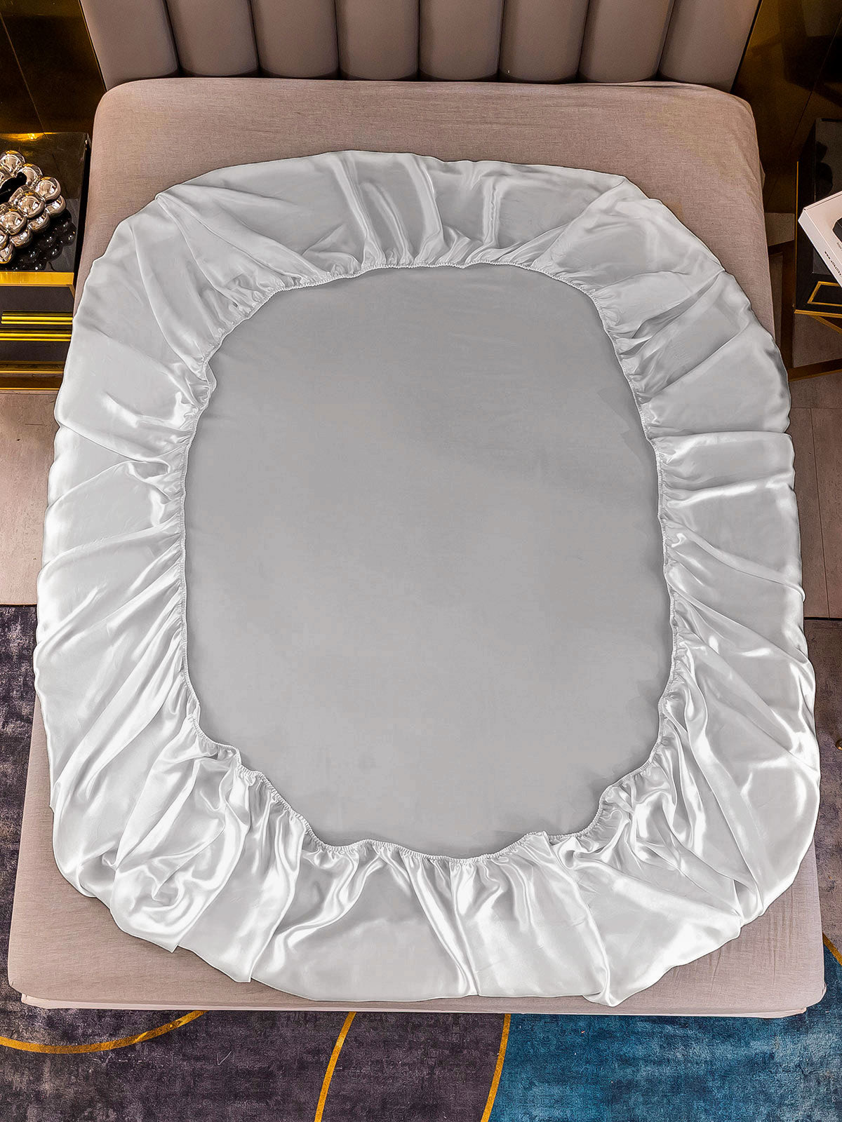 [فضة] SilkSilky-SA 25Momme الحرير الخالص Sheet 005