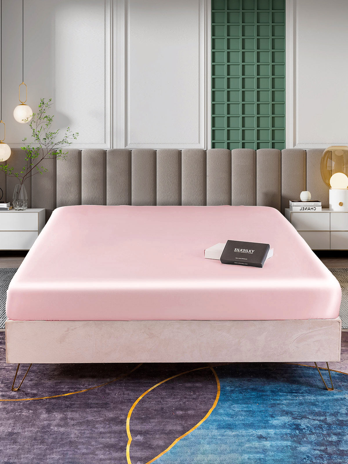 [لون القرنفل] SilkSilky-SA 25Momme الحرير الخالص Sheet 002