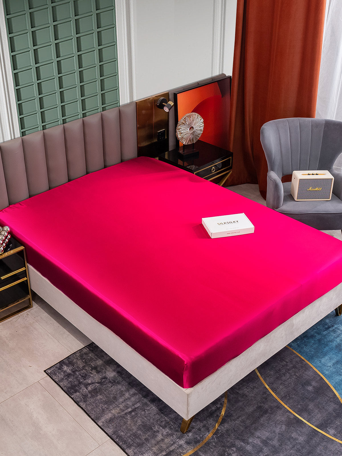 [خمر] SilkSilky-SA 25Momme الحرير الخالص Sheet 001