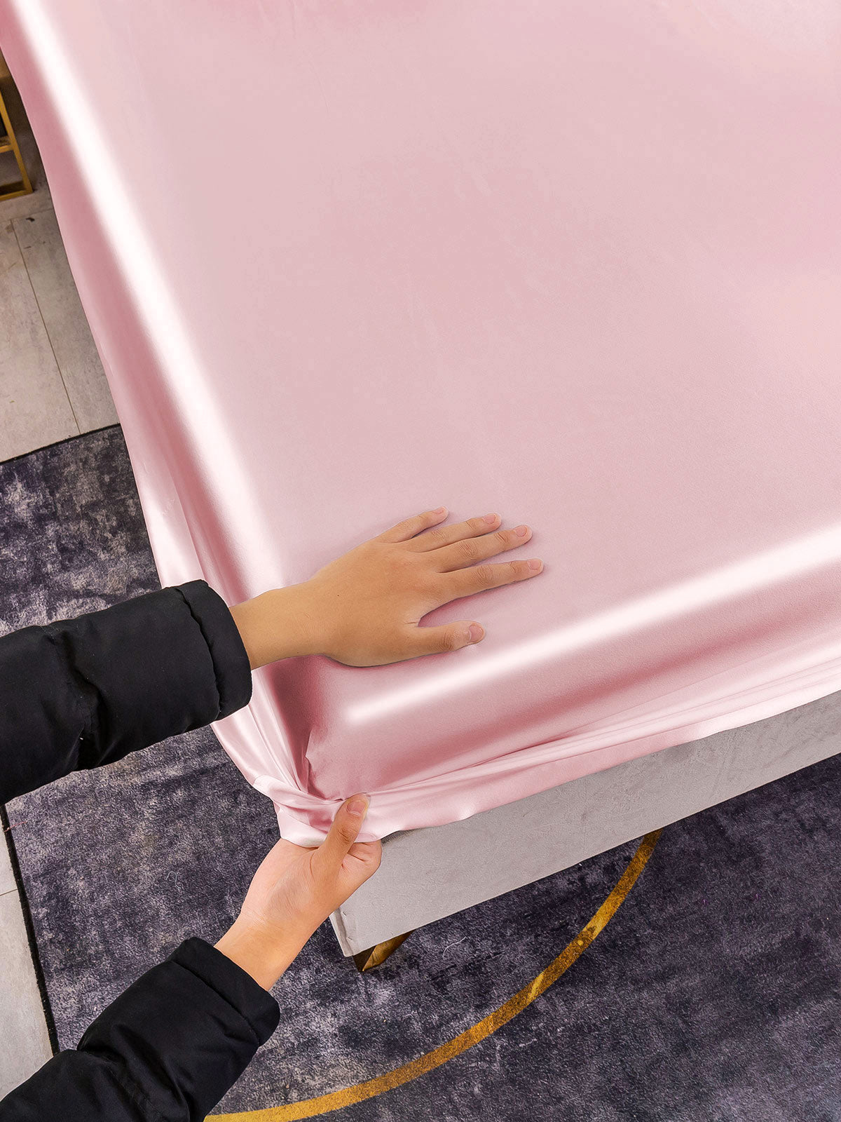 [لون القرنفل] SilkSilky-SA 25Momme الحرير الخالص Sheet 004