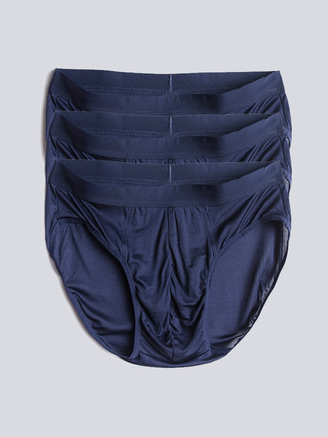 [أزرق غامق] SilkSilky-SA Silk Mens Underwear 005