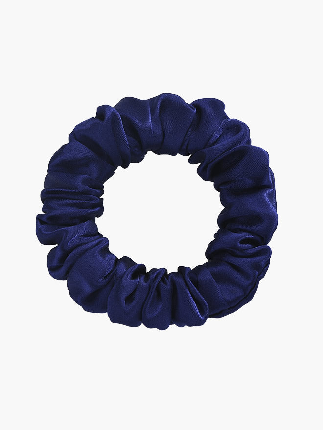[أزرق غامق] SilkSilky-SA 19Momme الحرير الخالص Scrunchie 004