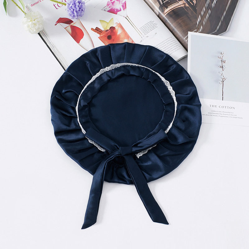 [أزرق غامق] SilkSilky-SA الحرير الخالص Sleep Cap 003