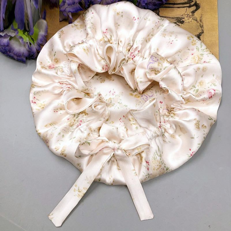 [أنماط زهرية] SilkSilky-SA الحرير الخالص Sleep Cap 005