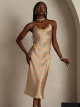 [أنماط زهرية] SilkSilky-SA Sleeveless V Neck فساتين نسائية 001