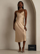 [أنماط زهرية] SilkSilky-SA Sleeveless V Neck فساتين نسائية 006