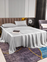 [فضة] SilkSilky-SA 22Momme الحرير الخالص Bedding Set 003