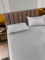 [فضة] SilkSilky-SA 22Momme الحرير الخالص Bedding Set 003