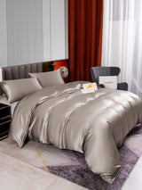 [رمادي] SilkSilky-SA 22Momme الحرير الخالص Bedding Set 004