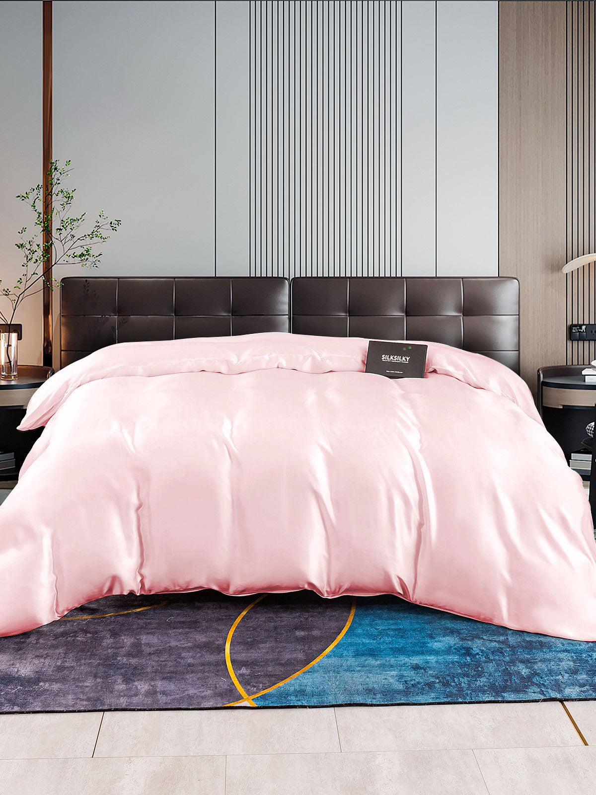 [لون القرنفل] SilkSilky-SA 22Momme الحرير الخالص Duvet Cover 001