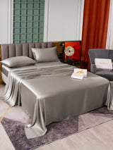 [رمادي] SilkSilky-SA 25Momme الحرير الخالص Bedding Set 004