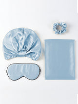 [أزرق غامق] SilkSilky-SA 19Momme الحرير الخالص Pillowcase Set 009