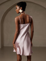 [لافندر] SilkSilky-SA Sleeveless V Neck فساتين نسائية 002