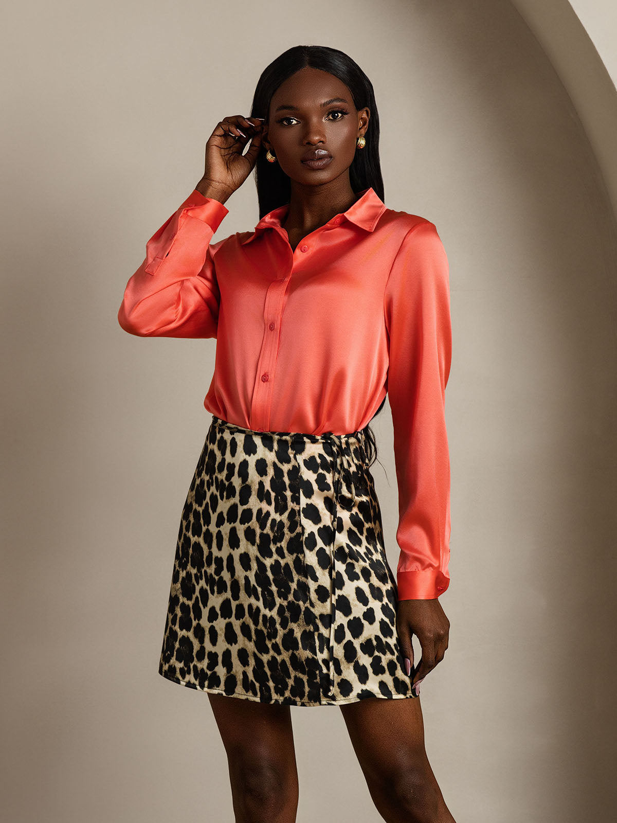 [فهد] SilkSilky-SA الحرير الخالص Wrap تنانير نسائية 008,