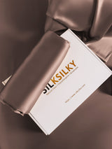 [بني] SilkSilky-SA 19Momme الحرير الخالص Pillowcase 007