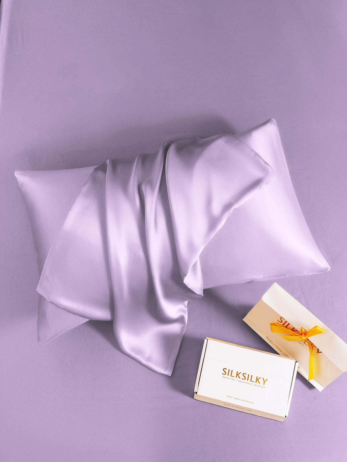 [لافندر] SilkSilky-SA 19Momme الحرير الخالص Pillowcase 005