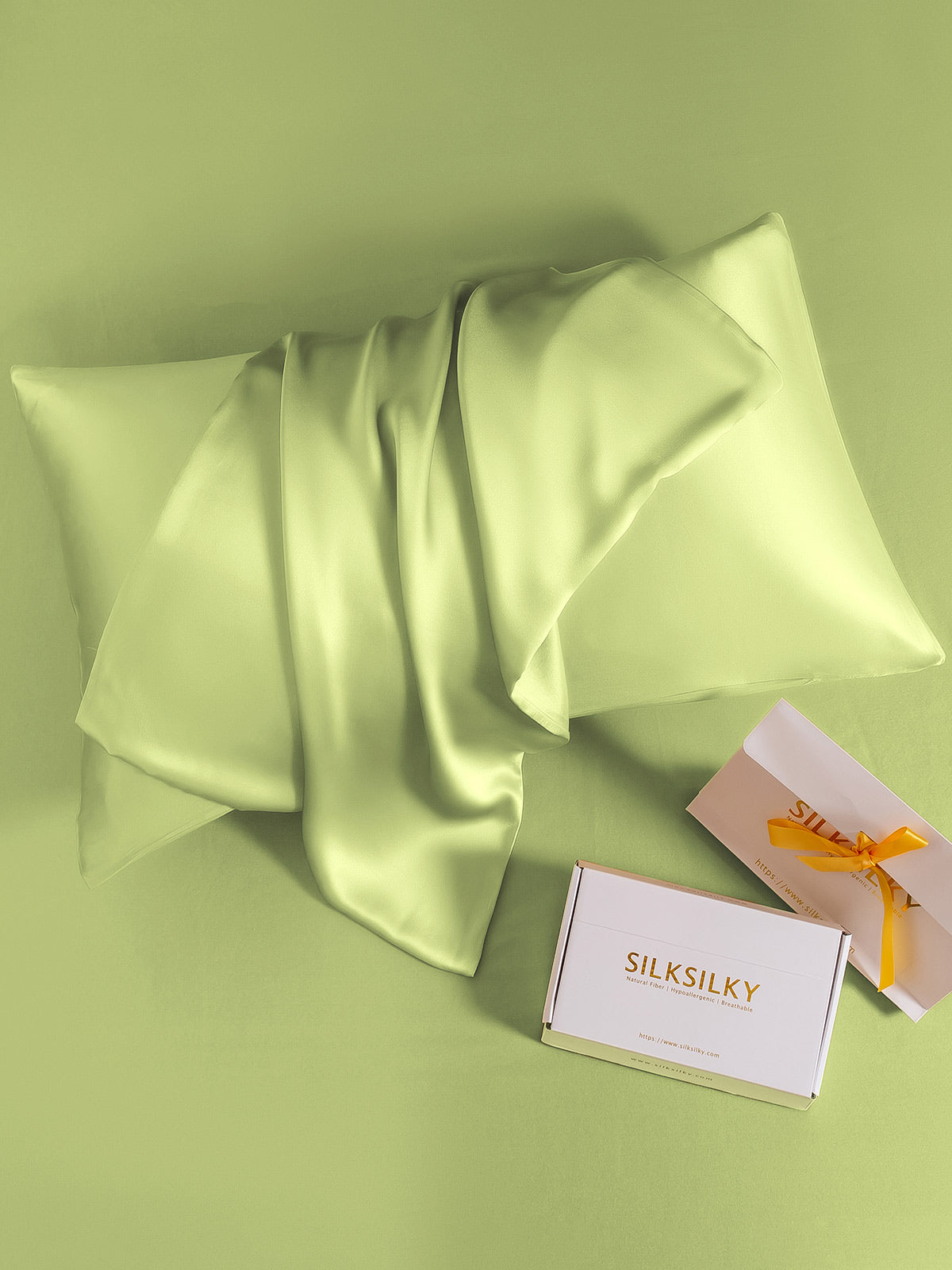 [نعناع] SilkSilky-SA 19Momme الحرير الخالص Pillowcase 005
