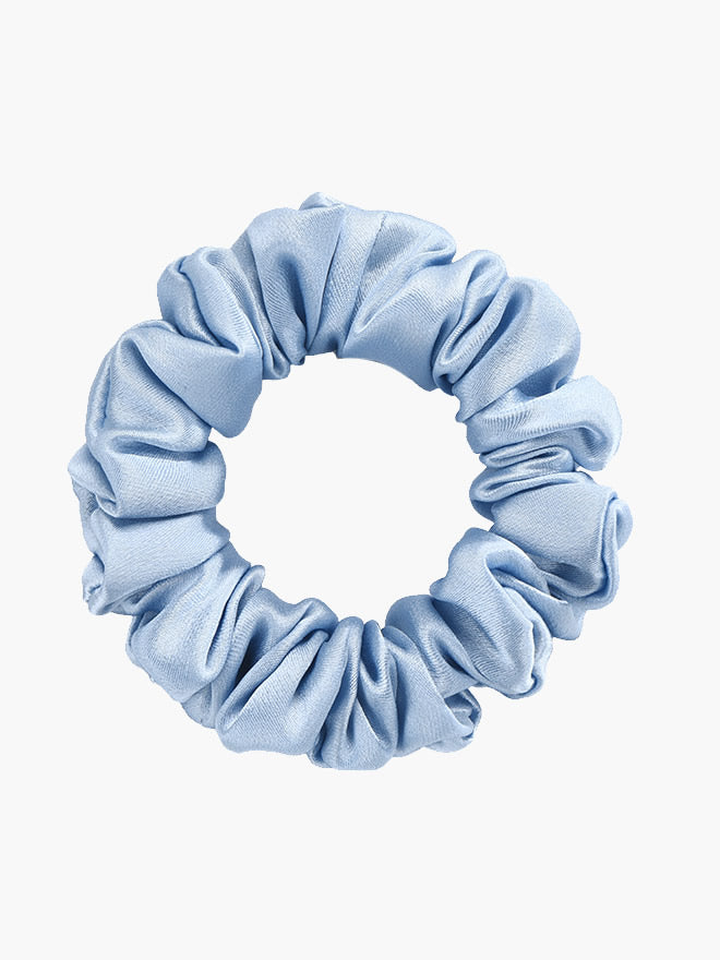 [أزرق فاتح] SilkSilky-SA 19Momme الحرير الخالص Scrunchie 004