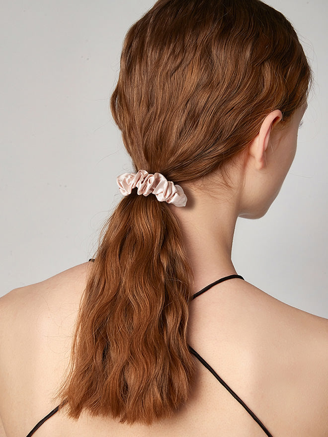 [وردي فاتح] SilkSilky-SA 19Momme الحرير الخالص Scrunchie 005