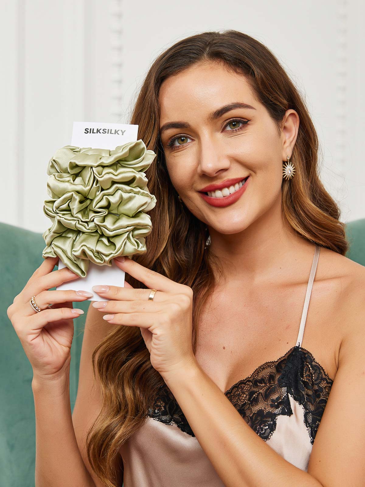 [نعناع] SilkSilky-SA 19Momme Scrunchie 001