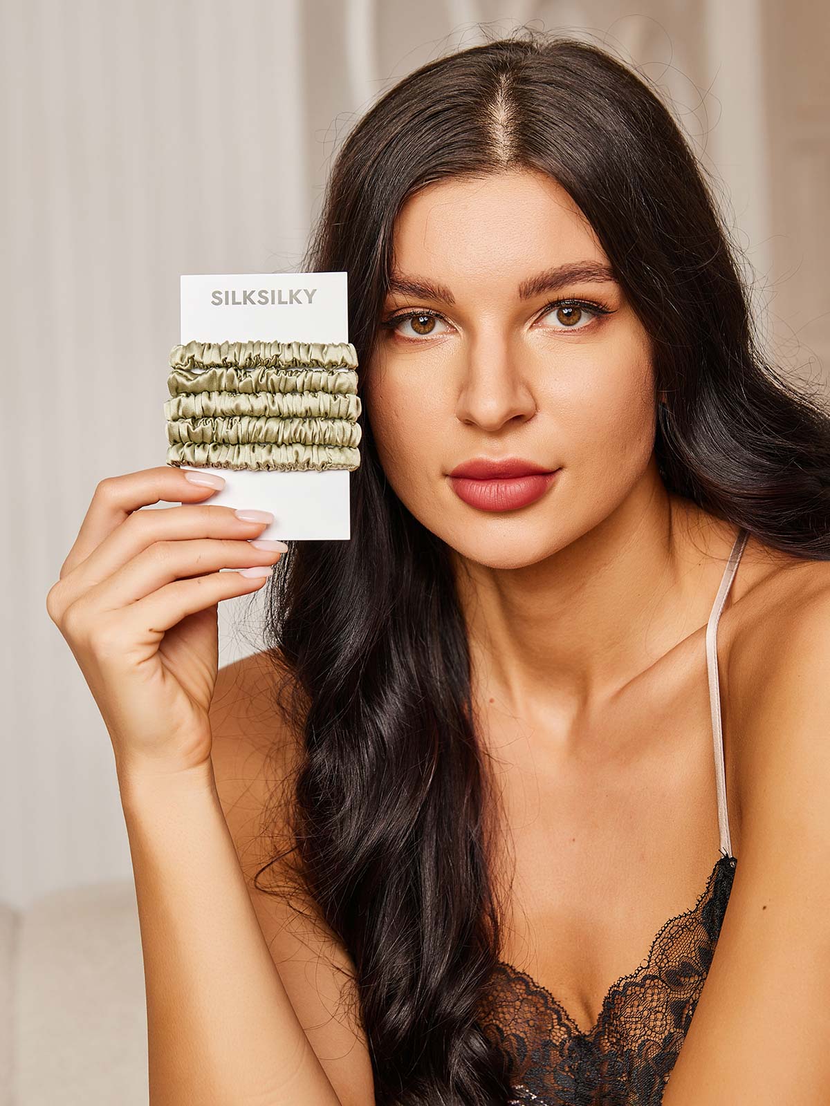 [نعناع] SilkSilky-SA 19Momme Scrunchie 001