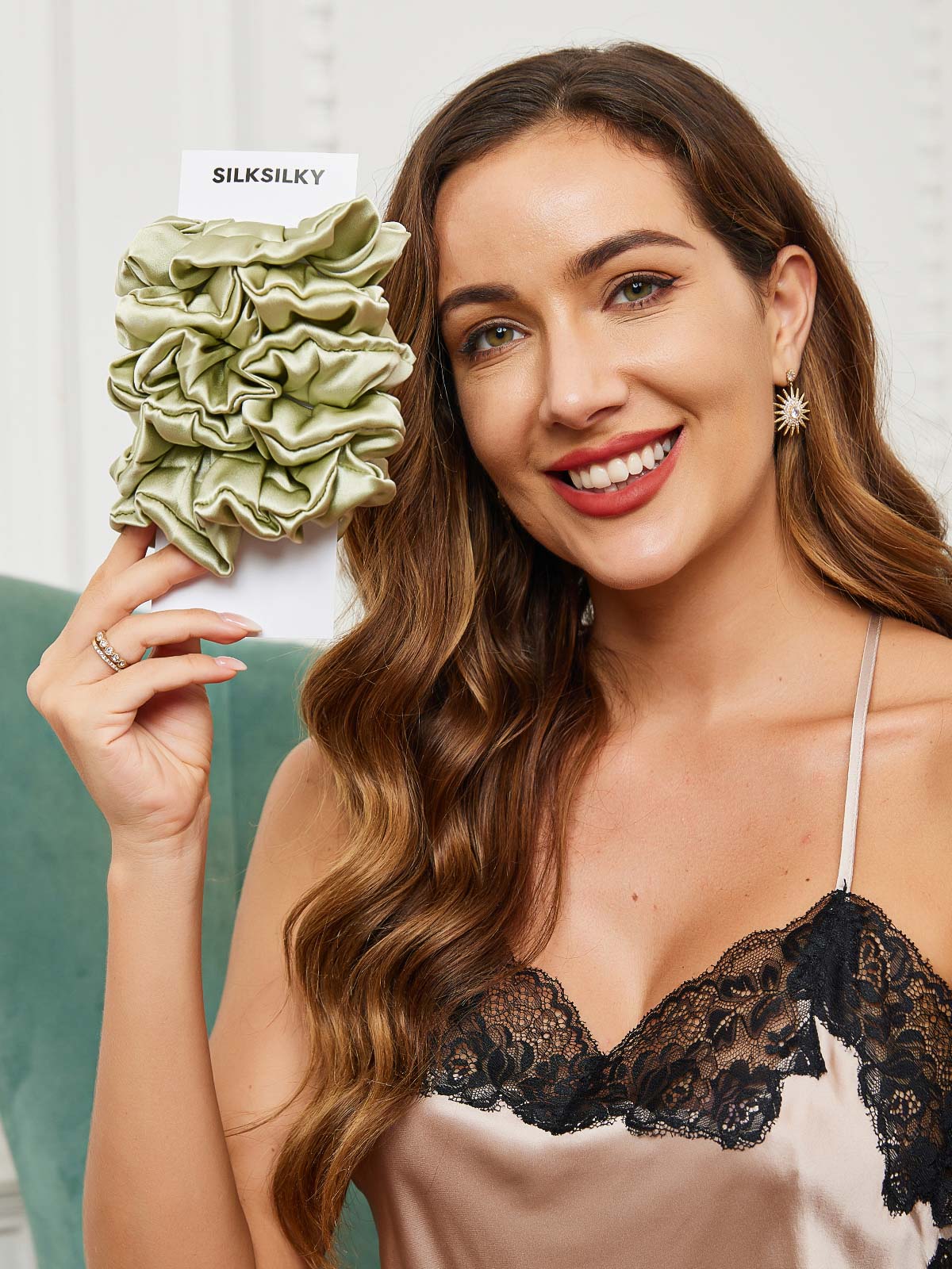 [نعناع] SilkSilky-SA 19Momme Scrunchie 002