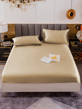 [اللون البيج] SilkSilky-SA 19Momme الحرير الخالص Bedding Set 002