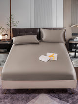 [رمادي] SilkSilky-SA 22Momme الحرير الخالص Bedding Set 001