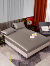 [رمادي] SilkSilky-SA 22Momme الحرير الخالص Bedding Set 002