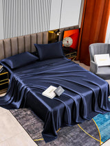 [أزرق غامق] SilkSilky-SA 22Momme الحرير الخالص Bedding Set 002