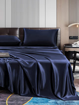 [أزرق غامق] SilkSilky-SA 22Momme الحرير الخالص Bedding Set 004