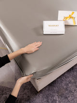 [رمادي] SilkSilky-SA 22Momme الحرير الخالص Bedding Set 005