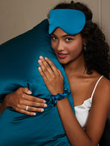 [المياه الخضراء] SilkSilky-SA 19Momme الحرير الخالص Pillowcase Set 001