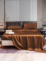 [قهوة] SilkSilky-SA 22Momme الحرير الخالص Bedding Set 001