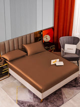 [اللون البيج] SilkSilky-SA 22Momme الحرير الخالص Bedding Set 002