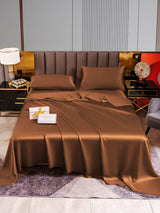 [قهوة] SilkSilky-SA 22Momme الحرير الخالص Bedding Set 003