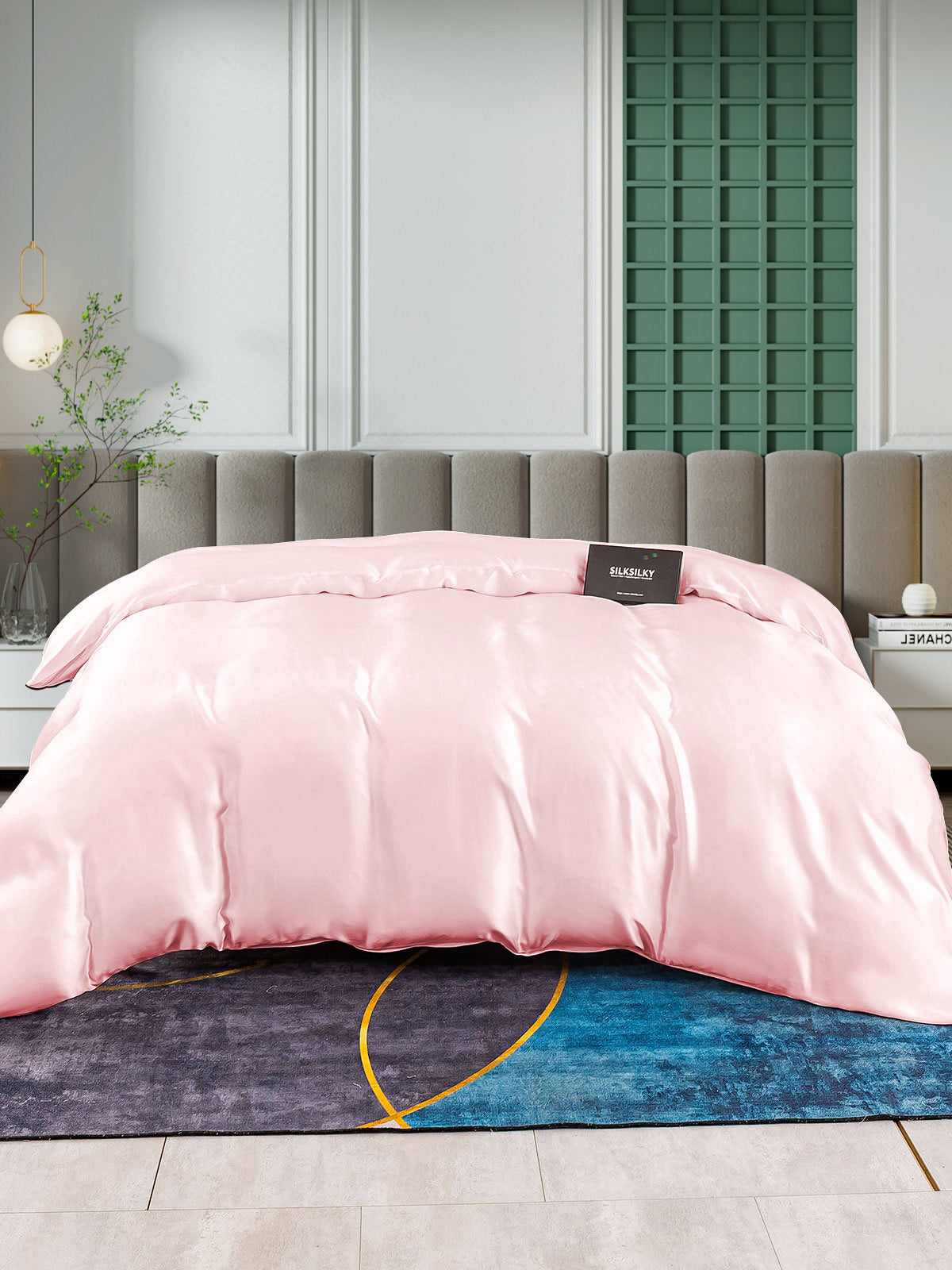 [لون القرنفل] SilkSilky-SA 25Momme الحرير الخالص Duvet Cover 003