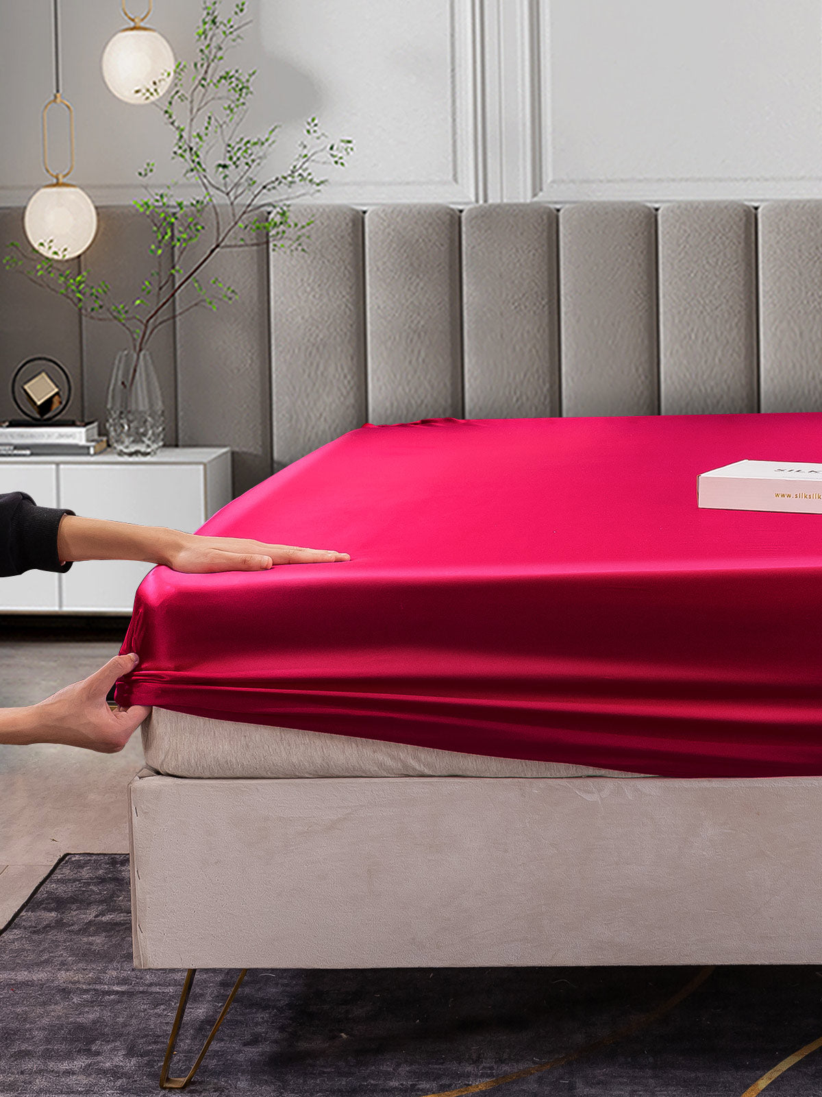 [خمر] SilkSilky-SA 25Momme الحرير الخالص Sheet 004