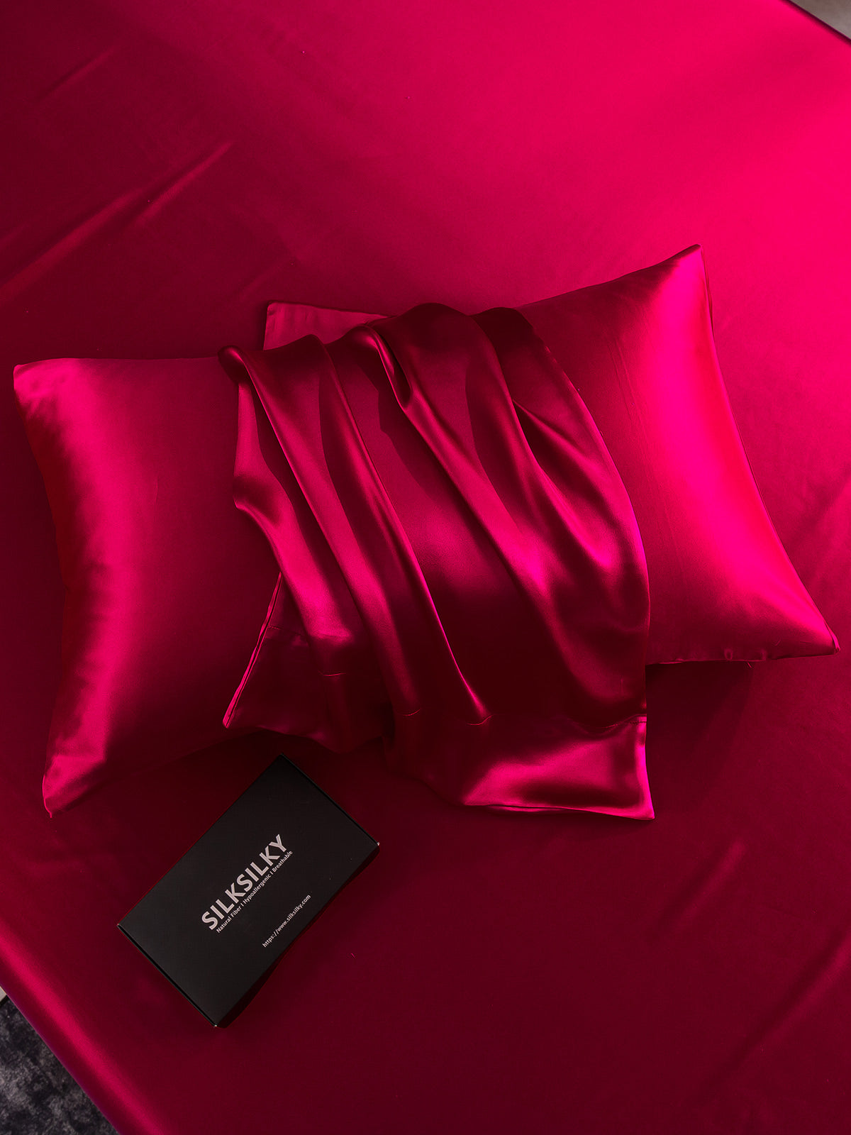 [خمر] SilkSilky-SA 19Momme الحرير الخالص Pillowcase 006