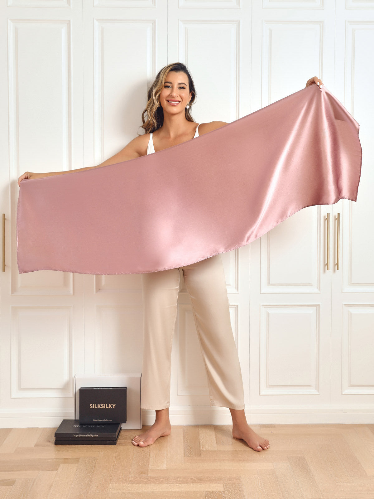 SilkSilky-SA الحرير الخالص Scarf لافندر 008
