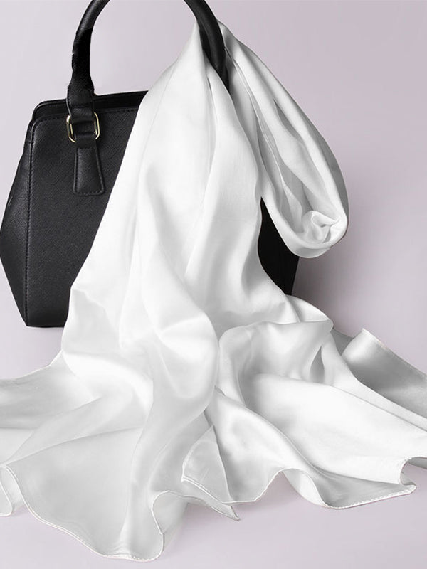 [أبيض] SilkSilky-SA وشاح 001