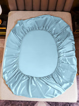 [أزرق فاتح] SilkSilky-SA 19Momme الحرير الخالص Bedding Set 005