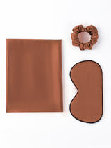 [قهوة] SilkSilky-SA 19Momme الحرير الخالص Pillowcase Set 001