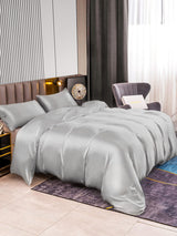 [فضة] SilkSilky-SA 22Momme الحرير الخالص Bedding Set 002
